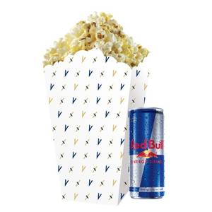 Regular Salted Popcorn With Red Bull
