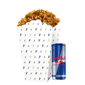 Regular Caramel Popcorn With Red Bull