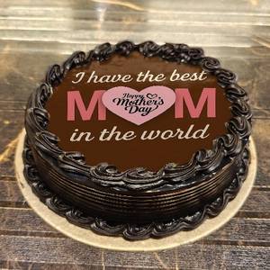 Eggless Photoprint Chocolate Truffle Cake Mothers Day
