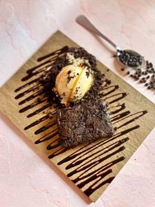 Caramel Fudge Brownie + Salted Caramel Brownie Ice Cream