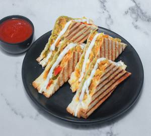 Veg cheese club sandwich