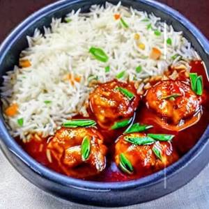 Chicken manchurian rice