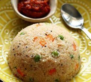 Goduma rava Upma - Podi Chutney
