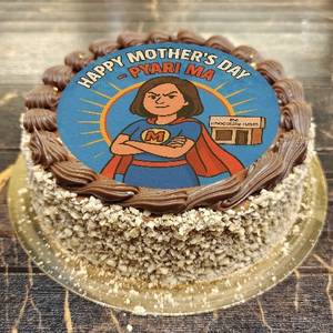 Eggless Photoprint Belgian Truffle Cake Mothers Day