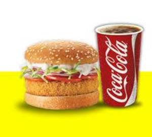 Veg burger + cold beverage