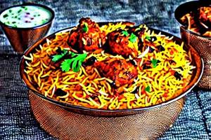 Chicken tikka matka biryani