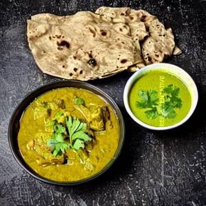 Green chicken handi