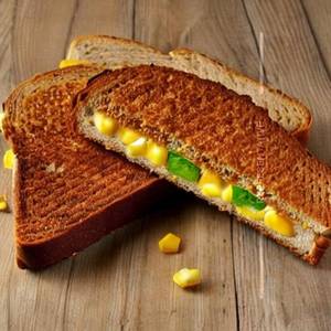 Corn cheese sandwich brown bread