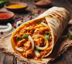 Double Makhni Soya Chaap Roll