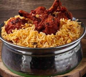 Chicken lollypop biriyani