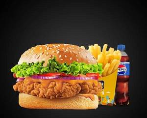 Fried Chicken Snacker Burger Combo