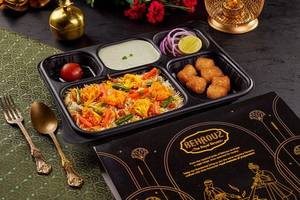 Subz-E-Biryani Thali with Kebabs