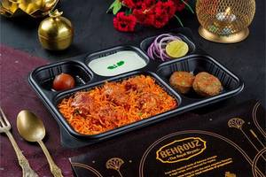 Andhra Chicken Biryani Thali with Kebabs(Andhra Chicken Thali)