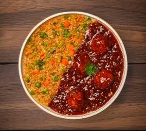 Fried rice manchurian bowl