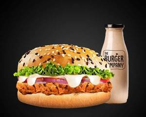 Korean Bbq Grilled Chicken Burger Cold Coffee Combo