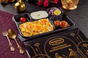 Tokhm-e-Biryani Thali with Kebabs
