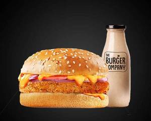 Veg Rockstar Burger Cold Coffee Combo