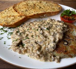 Potato Rosti with Mushroom Ragu