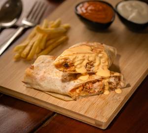 Turkish shawarma with cheese