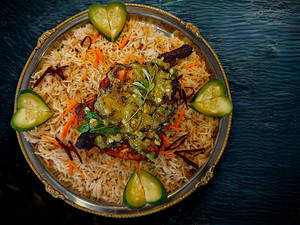 Full Alfaham Kanthari Lava Stone Grill + Mandi Rice