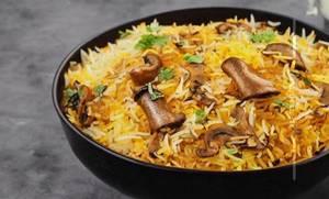 Mushroom biryani                     