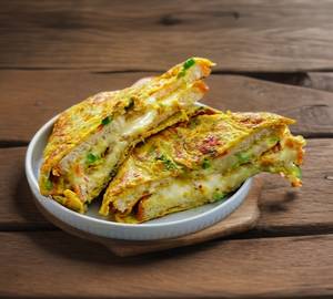 Cheese bread omlette