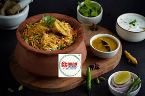 Dum Soya Chaap Tikka Biryani