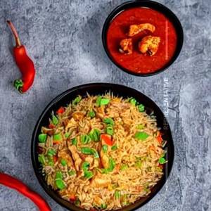 Chicken red pepper pot fried rice