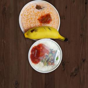Avakai annam with curd rice