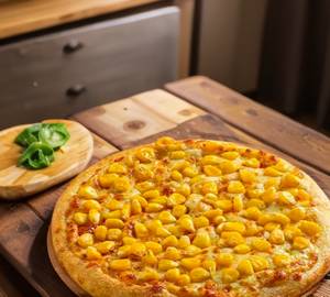 Cheese and corn pizza