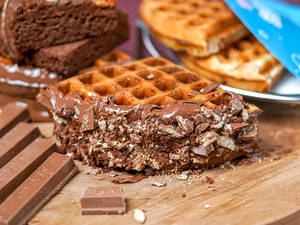 Brownie Kitkat Waffles