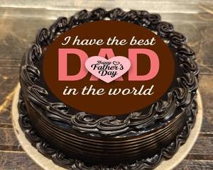 Eggless Photoprint Chocolate Truffle Cake Father's Day