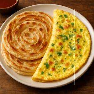 Parotta (1) + Omelette (1)