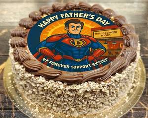 Eggless Photoprint Belgian Truffle Cake Father's Day