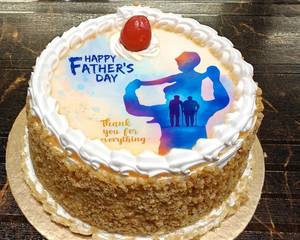 Eggless Photoprint Butterscotch Cake Father's Day