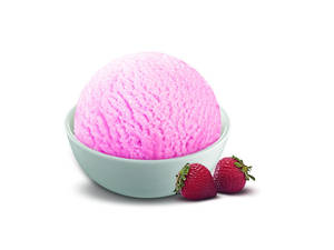 Ripe Strawberry Ice Cream Scoop (150 Ml)