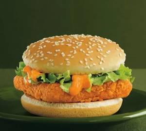 Veg Cheese Burger With Tandoori Dip..