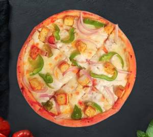 Testy paneer onion and capsicum pizza