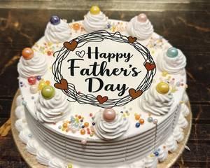 Eggless Photoprint Vanilla Cake Father's Day