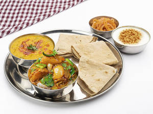 Aloo Do Pyaza & Yellow Dal With Roti Or Paratha Or Rice