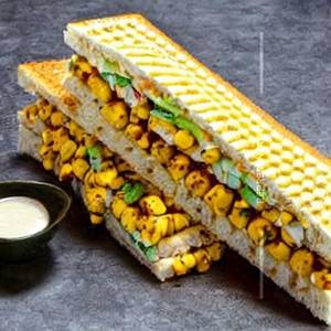 Corn paneer sandwich