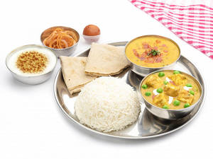 Matar Paneer Thali