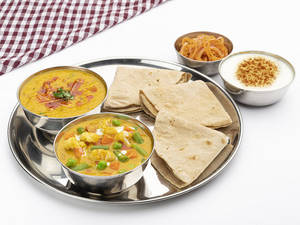 Mixed Vegetables & Yellow Dal With Roti Or Paratha Or Rice