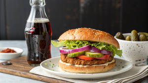 Veg Burger + Coke