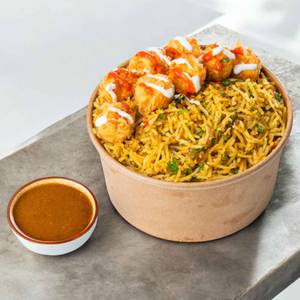 Paneer Popcorn Biryani Bowl.