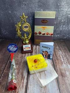Combo4 (chocolate8pcs+jar+flower+trophy+card)