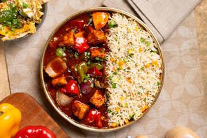 Hawkers Chilli Paneer With Fried Rice (serves 1)