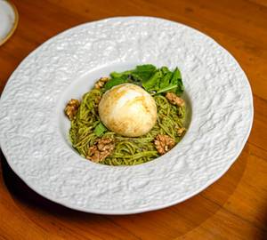 Burrata Pesto Spaghetti