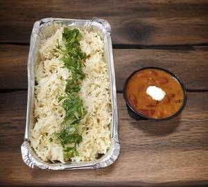 Jeera rice with rajma 1 plate