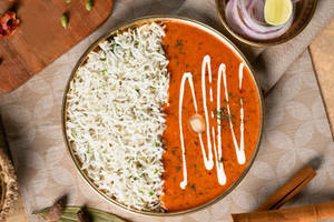 Dal Makhani With Steamed Rice (serves 1)